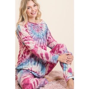 Tie Dye Joggers With Matching Lounge Top